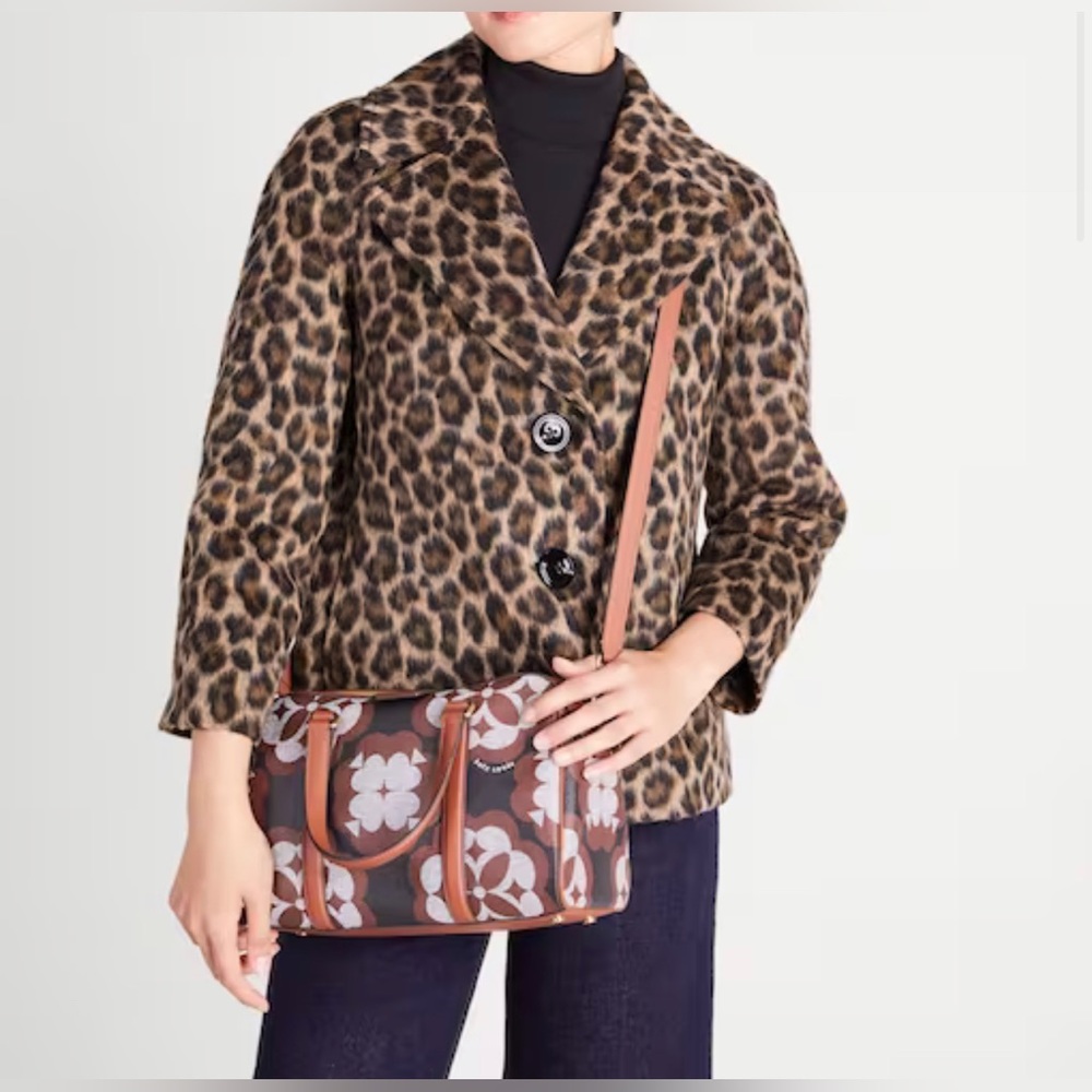 Spade Flower Monogram Eleanor Medium Satchel